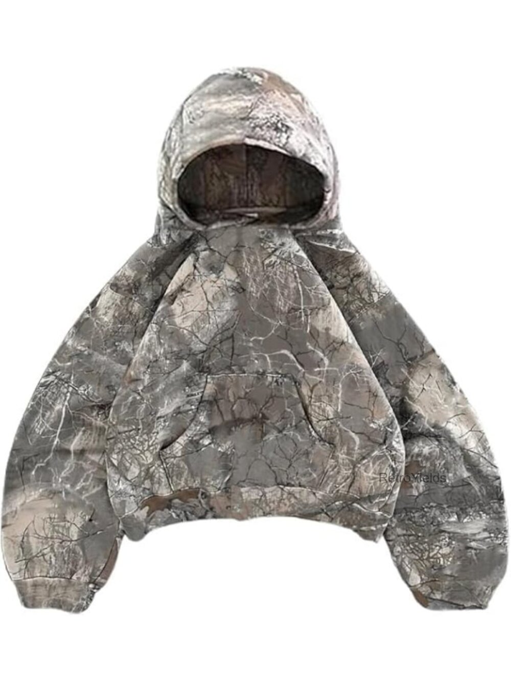 Oversized Camo Leopard Print Hoodie Y2K Long Sleeve Pullover Streetwear